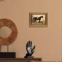 Gold Framed Wall Art Vintage Horse and Dog Canvas Art Farmhouse Animals Picture Wall Decor Antique Prints Rustic Paintings Country Artwork for Bedroom Bathroom Living Room 8x10 Inch