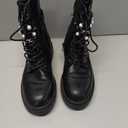 DREAM PAIRS Women's Fashion Platform Combat Boots Lace Up Lug Sole Goth Ankle Booties Shoes (6.5, Black)