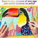 SFAIH 36 Colors Acrylic Paint Markers - Dual Tip Paint Pens for DIY Crafts Any Surface, Eggs Rock Wood Fabric, Quick Drying Non-Bleed Waterproof [1-5mm Brush & Chisel]