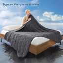 Topcee Weighted Blanket for Adults (20 lbs, 60" x 80") Queen Size Soft Cooling Heavy Blanket Sleeping, Apply to 190-210 lbs Body, Thick Breathable Blanket with Glass Bead, Easy Care (00-dark Grey)