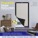 Soundproof Curtain 70" x 40" Heavy Duty Sound Blocking & Sound Dampening Curtain with Grommets & Hooks, Multi-Layer Acoustic Curtain for Noise Reduction & Light Blocking, Black, Single Panel
