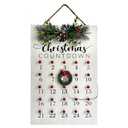 HOMirable Christmas Countdown 25 Days Wreath Advent Calendar Number Date Decor Merry Christmas Sign Rustic Wooden Home Decorations Holiday Xmas Party Ornament Gift