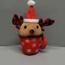 Christmas Dog Toys with Squeaker for Large Breed Interactive Dog Chew Toys for Puppies Small and Large Dogs Reindeer Squeaky Dog Training and Reduce Boredom (Cup Elk