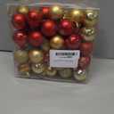 50pcs Christmas Ornaments, Christmas Tree Ornaments, 4cm / 1.6" Christmas Tree Decoration Ornaments Xmas Ball for Xmas Tree Holiday Wreath Garland, Red and Gold