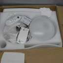 KNUN 42 Inch Ceiling Fan with Light and Remote/App Control, Low Profile Ceiling Fans with Lights,Flush Mount, Double-sided Blades, 3CCT, Dimmable, Noiseless, white Ceiling Fan for Indoor/Outdoor Use