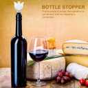 Hemoton Angel Wine Bottle Stopper Decorative Crystal Wine Bottle Plug Airtight Sealing Stopper for Home Bar Kitchen Unique Gift 4.13X1.96X1.37In