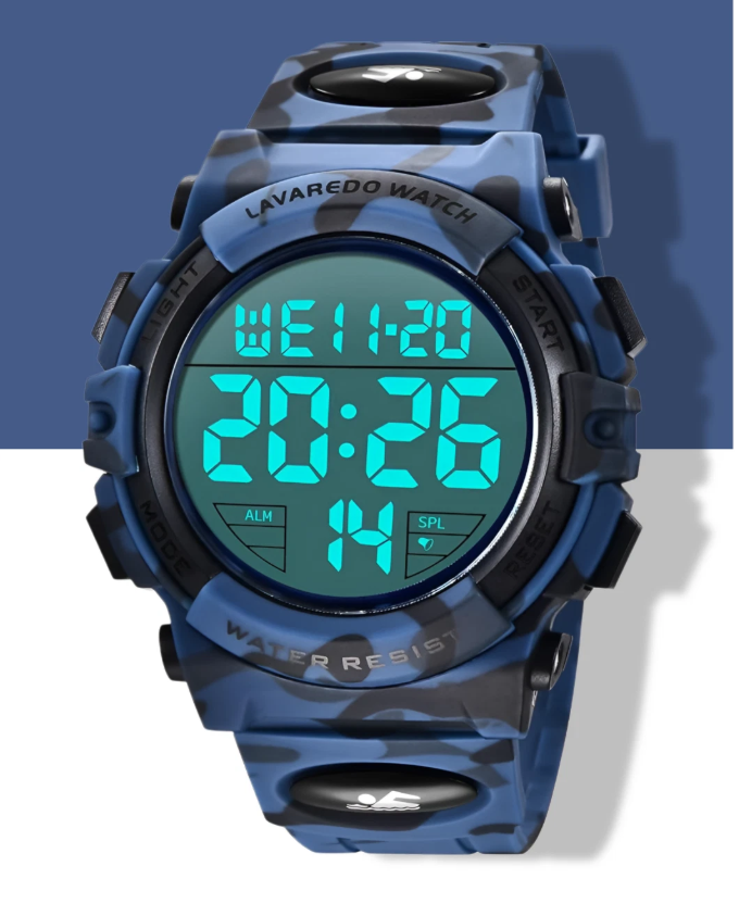 Mens Digital Watch Sports Military Watches Waterproof Outdoor Chronograph Wrist Watches for Men with LED Back Ligh/Alarm/Date