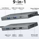 Acer USB C Docking Station Dual Monitor with 2 HDMI, 9-in-1 Laptop Docking Station with 4K@60Hz HDMI, USB A&C 3.0, SD/Micro SD, 100W PD, USB C Dock with Long Cable (4 FT)