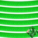 10 Pack 10 Feet Foil Fringe Garland Metallic Tinsel Streamers Banner Wall Hanging Curtain Backdrop for Parade Floats, Bachelorette, Wedding, Birthday, St Patrick Day, Party Decorations (Green)