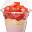GUSTO [9 oz. - 50 Count Clear Plastic Cups With Dome Lids (No Hole), Fruit Cups with Lids for Party - Perfect for Smoothies, Milkshakes, and To-Go Beverages - (Formerly Comfy Package)