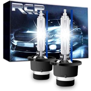 RCP - D4S8 - (A Pair) D4S/ D4R 8000K Xenon HID Replacement Bulb Ice Blue Metal Stents Base 12V Car Headlight Lamps Head Lights 35W