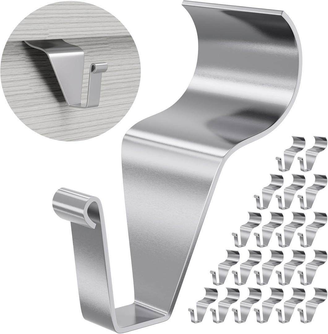 2 x Vinyl Siding Clips Hooks (20 Pack), Heavy Duty No-Drill No Hole Damage-Free Siding Hangers for Outdoor Wall Lights Wreaths Garland Hanging, Front Porch Patio Decor