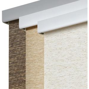 Persilux Free-Stop Cordless Roller Shades Light Filtering Roller Blinds for Windows (Brown 23" W x 72" H) Natural Woven Fabric Thermal Insulation Privacy Roller Window Shades for Home, Office, Door