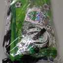 Grneric 110 Pcs Soccer Party Favors Drawstring Bags with Keychains Silicone Bracelets Stickers Soccer Goodie Bags Gift Bags for Sports Birthday Party Supplies Soccer Themed