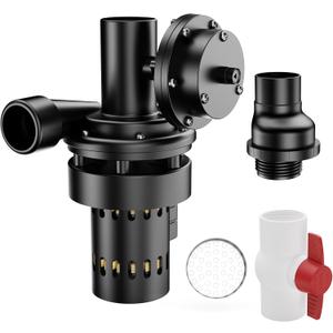 Automatic Utility Sink Pump, Under-Sink Mounted for Gravity-Free Drainage, 115V Pump with Drain Screen, Check Valve and Ball Valve