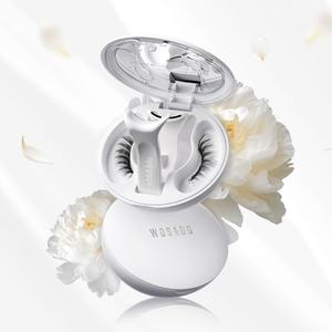 WOSADO Soft Magnetic Eyelashes Kit with Applicator, [Peony] 22mm Reusable Glue-free Wispy Magnetic Lashes, Cruelty-free False Lashes, Waterproof, Lightweight, Suit for Heavy Makeup