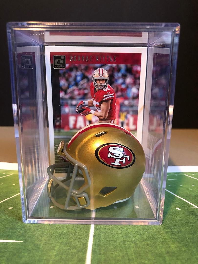 San Francisco 49ers NFL Helmet Shadowbox w/George Kittle card