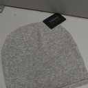 Villand 100% Cashmere Slouchy Beanie Hat for Women, Knitted Ladies Soft Warm Cashmere Skull Beanies Cap (Light Gray) 