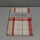 DII Orchard Plaid Collection Linen Tabletop Essentials, Table Runner, 14x108, Taupe/Red