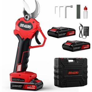 2025 Upgraded Electric Pruning Shears Professional Cordless Electric Pruning Battery Powered, Tree Branch Pruner with 2 PCS Rechargeable 2 Ah Lithium Battery - 30mm (1.2inch) Cutting Diameter