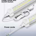 ELEKICO 6 Pack 50w 4ft Led Shop Light, Super Bright 7500lm 5000k V Shape 4' Led Shop Lights, Linkable 4 Foot Led Shop Lights for Garage Warehouse, Supermarket, Basement, Barn, Storage Area