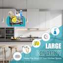 Sponge Holder for Kitchen Sink with Flexible Smiley Face, 2 Tier Kitchen Sink Organizer, Countertop and Storage Essentials, Soap Dispenser Organizer, Home Decor Accessories - Black