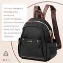 Mini Backpack Purse for Women - Nylon Fashion Anti-theft Lightweight mini backpack | Ladies Casual Daypack for Daily Use, Travel & Work, Black