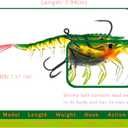 3 x Fishing Bait, Soft Bait, Shrimp Fishing Artifact, Home Fishing Bait, Suitable for Saltwater Lakes, Sea bass, Trout, 2 Pieces (Light gree)