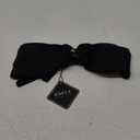 ZAFUL Women's Bandeau Top O Ring Strapless Tie Back High Cut 1 Piece Swimsuit Bathing Suits (1-Black, Medium)