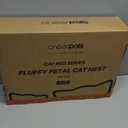 CHEERHOME PETS Elevated Cat Bed Wooden with Cushion Fluffy Pet Couch Sofa for Indoor Cats Raised Kitty Lounge Chair Suitable for Puppy, Cat Furniture(White)