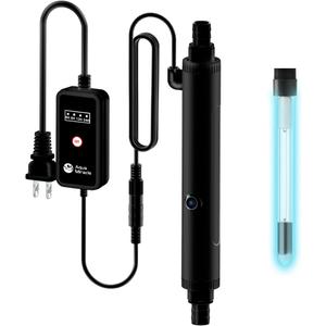 AquarMiracle U - VC Light for Aquarium with Timer, Amphibian in-Line & in-Tank U - V Green Bloom Clean Light, for Aquariums 20-40 Gallons(6W)