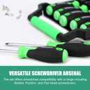 PROWIN 9-Piece Magnetic Screwdriver Set, Slotted & Phillips Tips, CR-V Steel, Cushion Grip, Ergonomic Handle, Tool Set with Organizer Rack for Home & DIY