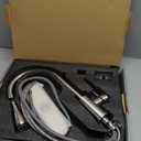 Kitchen Faucet with Pull Down Sprayer - Brushed Nickel Single Handle Kitchen Faucets, High Arc Stainless Steel Pull Out Kitchen Sink Faucet with Deck for RV Laundry Farmhouse Bar