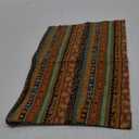 Farmhouse Table Runner, Brown Wedding Table Runner Southeast Asian Style Retro Stripes with Tassels Cotton Linen Table Runner    11x17.5