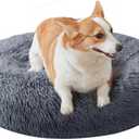 Nisrada Dog Bed for Small Medium Large Dogs, 24 inch Calming Dogs Bed, Washable-Round Cozy Soft Pet Bed for Puppy and Kitten with Slip-Resistant Bottom