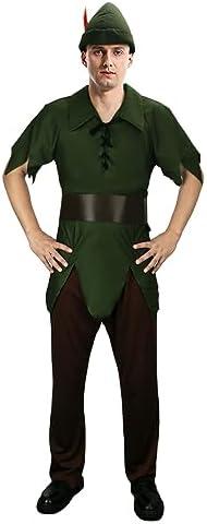 Adult Men’s Costume Green Leaves Bandage Blouse Girdle Hats Elf Cosplay Outfits Halloween Dress Up, M