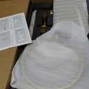 TNOMS 5-Piece Towel Bar Set Brushed Gold Bathroom Hardware Accessories Set Include 23.6in Towel Bar Toilet Paper Holder Towel Ring Towel Hooks Stainless Steel Towel Holder Set Wall Mounted