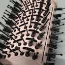 Automatic Dual Voltage Travel Hair Dryer Brush Compact Mini Hot Air Brush with European Plug One Step Blow Dryer and Styler for Women, Oval Barrel 3 Heat & 2 Speed Settings