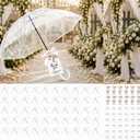 50 Pack Wedding Clear Umbrella Bulk for Rain, Transparent POE Auto Open,Large Windproof Stick Umbrellas with White J-Hook Handle for Guests, Wedding Bride Groom Photography, Prom, Graduation, Golf, Parties, Transparent Umbrella.