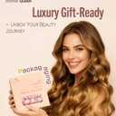 BONNET QUEEN Heatless Hair Curler Set (2Pcs), Heatless Curls Overnight with Satin Hair Rollers, All-in-One Curling Rod for Hair Curlers to Sleep In, Cream Pink(For Bouncy Curls)