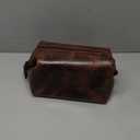 Premium Leather Travel Toiletry Bag for Men and Women, King-Size Dopp Kit with Waterproof Lining, Mens Toiletry Travel Bag, Men's Toiletry Bag, Mens Travel Bag Toiletry Kit, Leather Toiletry Bag Men