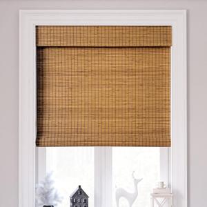 Cordless Bamboo Roman Shades 20x48in, Light Filtering Bamboo Blinds for Indoor Windows, Office, Bathroom and Living Room, Privacy Teak.