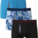 Hanes Men's Underwear Pack, 2 Pack, Total Support Pouch Boxer Briefs or Trunks, Moisture-Wicking Underwear for Men, Large