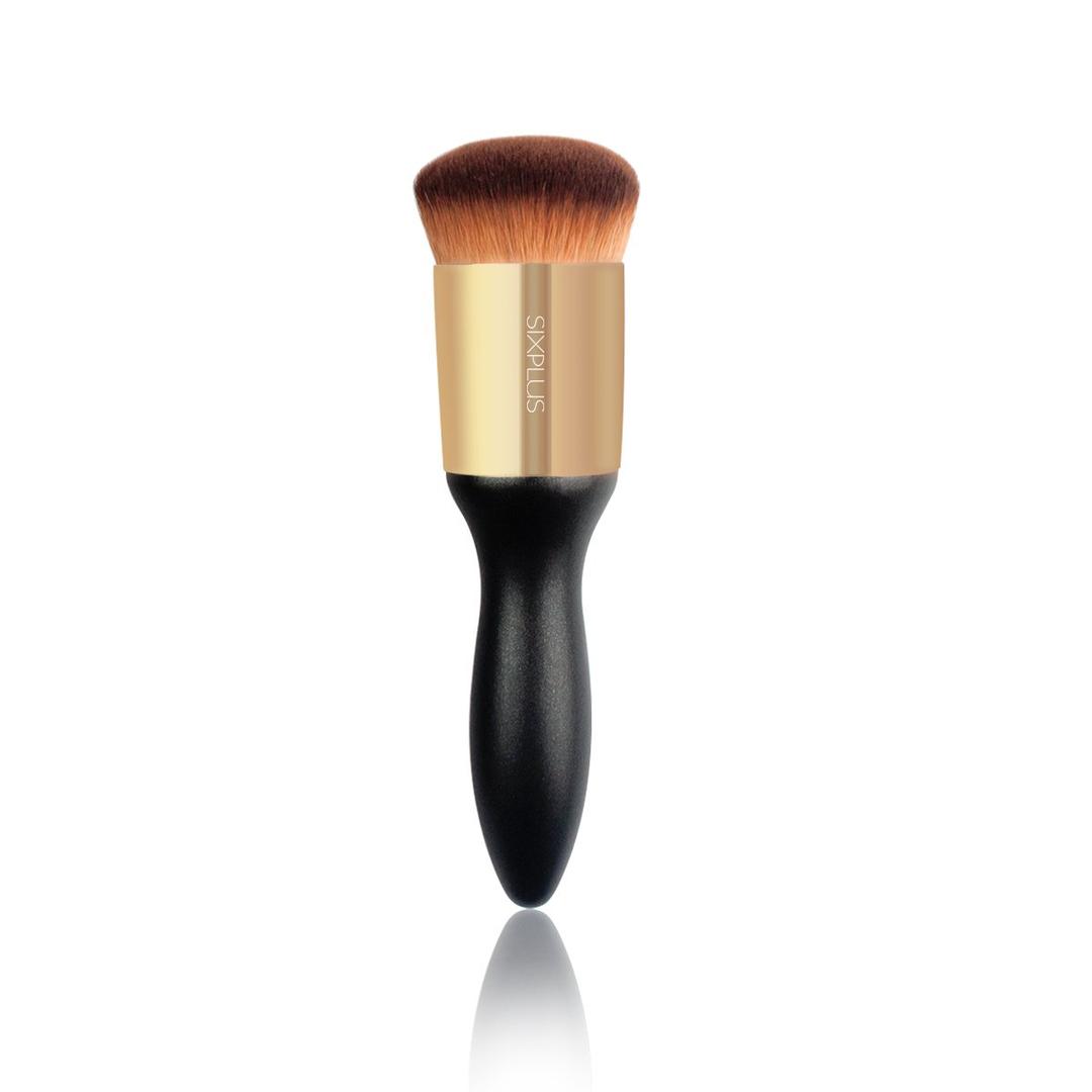 SIXPLUS Makeup Brush For Liquid Rounded Foundation Brush Concealer Makeup Brushs Perfect For Blending Liquid, Buffing, Cream, Sculpting, Mineral Makeup Tools, Black