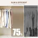 Korpai 36-Pack Black Velvet Hangers with Clips Adjustable,Adult Hangers,Outfit Hanger,Heavy-Duty,Felt,Non-Slip,Space Saving, for Pants, Skirts, Suits,Coats, Dresses ect.
