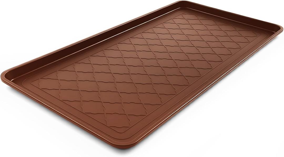 Geelin 1 Pack 40"x20" Extra Large Boot Tray, Long Shoe Mats, Brown