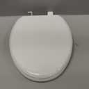 Bemis Ashland Modern Wood Toilet Seat with Decorative Edge, Slow Close, Secure Hinges, Made in USA, Elongated, White
