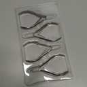 LePinko 4 Packs Upgraded Cuticle Trimmer kit, Sharp Dead Skin Clipper, Labor-saving Cuticula Remover for Fingernail Toenail, Manicure Pedicure Tool for Women Men, 5mm Jaw (Silver)