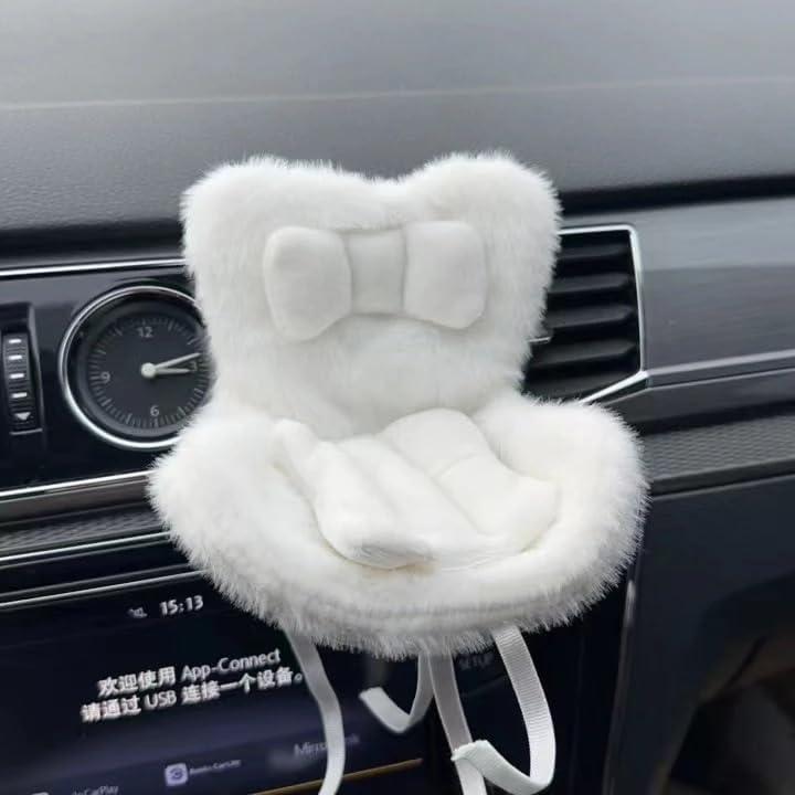 Accessories for 10-17cm Dolls, Doll Car Seat with Clip onto Car Air Vent, Includes Seat Leg for Desktop Display (White)