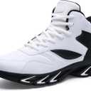 Joomra Men's Stylish Sneakers High Top Athletic-Inspired Shoes (11, 2_white)